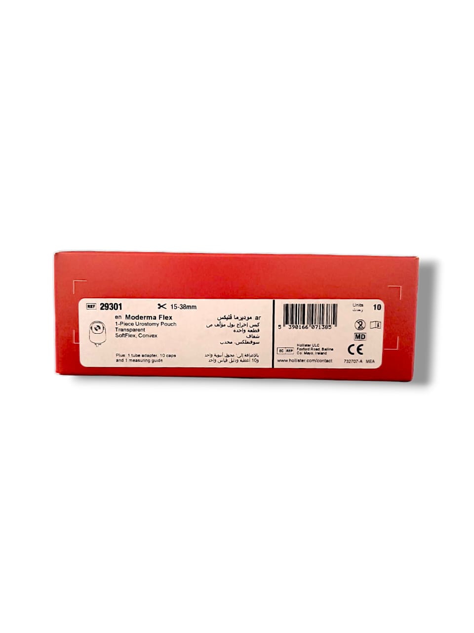 29301 HOLLISTER Convex Modermaflex - 1 Piece UROSTOMY POUCH (TRANS)15-38MM
