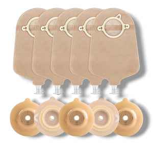 Terumed 2470 Two-Piece Urostomy Bag (70mm) with 3470 Convex Baseplate (70mm)