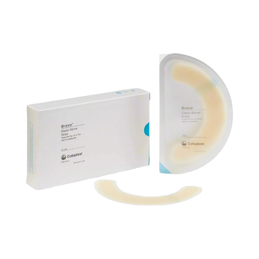 12070 Coloplast Brava Elastic Barrier Tape (White and Brown)