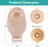 TERUMED 2360 Two-Piece Colostomy Bag 60mm with 3460 Convex Baseplate for Colostomy / Ileostomy 60mm