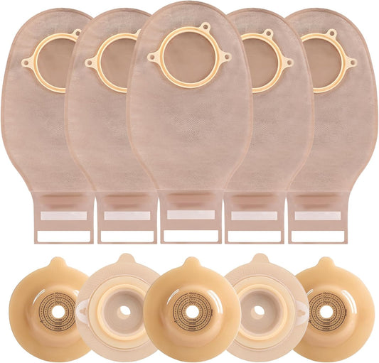 TERUMED 2350 Two-Piece Colostomy Bag 50mm with 3450 Convex Baseplate for Colostomy / Ileostomy 50mm