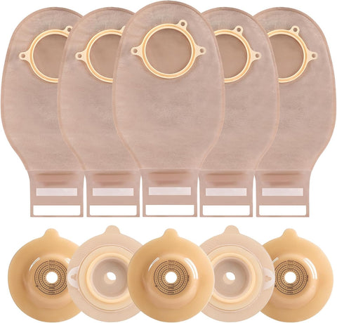 TERUMED 2360 Two-Piece Colostomy Bag 60mm with 3460 Convex Baseplate for Colostomy / Ileostomy 60mm