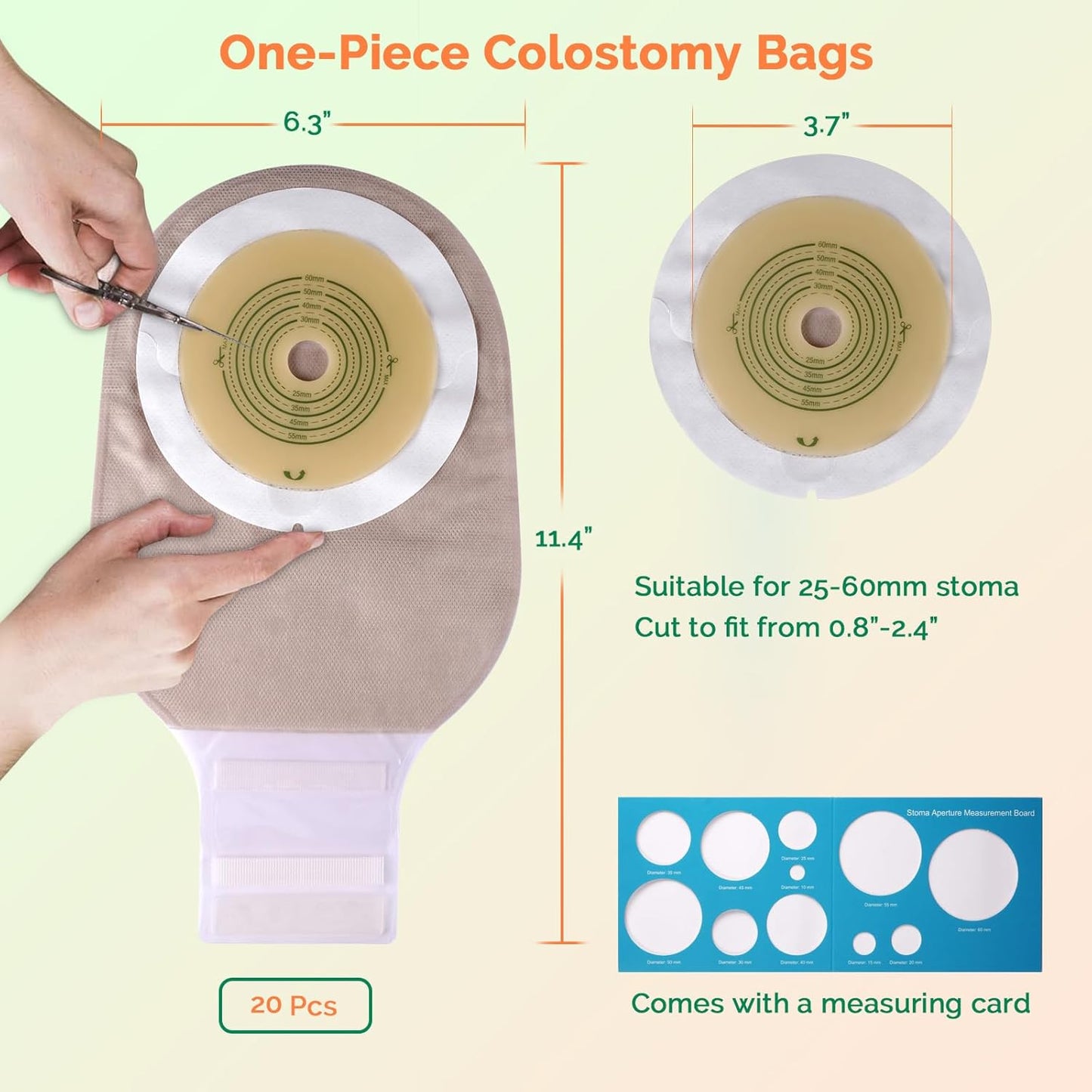 TERUMED 1070 HydroSeal Single-Piece Colostomy Bag 70mm