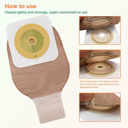 TERUMED 2370 Two-Piece Colostomy Bag (70MM) with 3370 Flat Baseplate for Colostomy | Ileostomy (70MM)