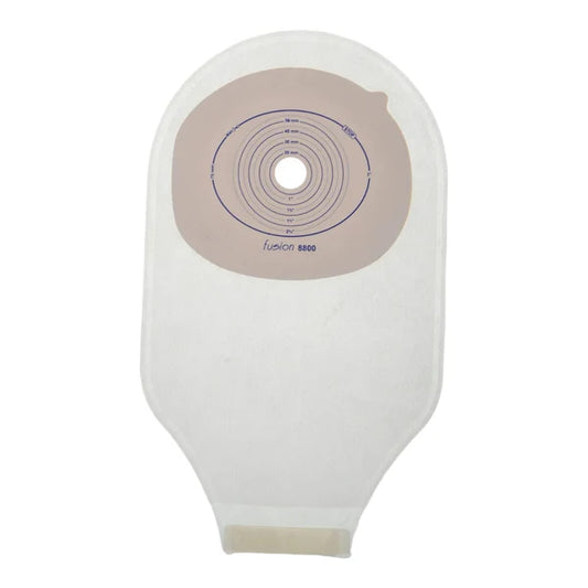 8800 Prowess Fusion Comfort One Piece Ostomy Bag Drainable Transparent with Roll & Press Closure 75mm