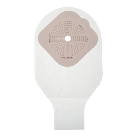 T7200XL Prowess Fusion Extra-Large One-Piece Ostomy Bag XL Drainable Transparent With Roll & Press Closure 90mm 10 Pcs