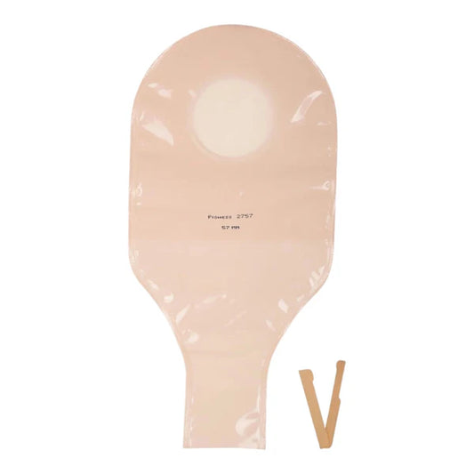2757 Prowess Stoma-Fit Drainable Ostomy Bag, Beige Colour 2-piece Bag 57mm  (10 Pcs)