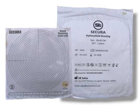 SECURA 9929 HYDROCOLLOID DRESSING 20X20cm