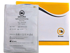SECURA 9945 EXTRA THIN HYDROCOLLOID DRESSING 15X15cm