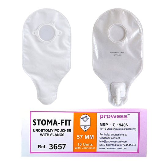 Prowess 3657 Stoma-Fit Urostomy 2-Piece Pouch 57mm (10-PCS)