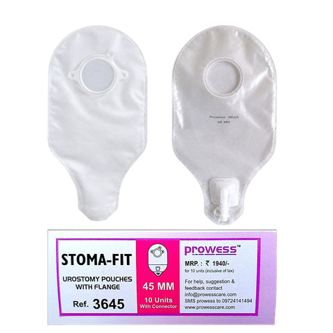 Prowess 3645 Stoma-Fit Urostomy 2-Piece CLR Pouch 45mm (10-PCS)